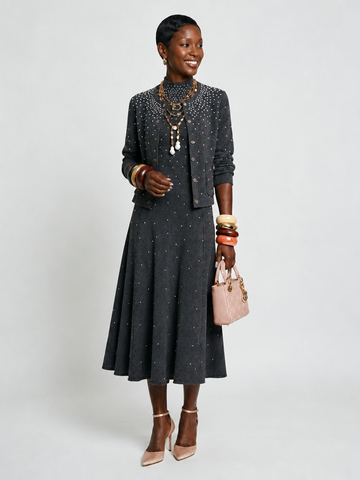 Elegant Sleeveless Sequined Maxi Dress