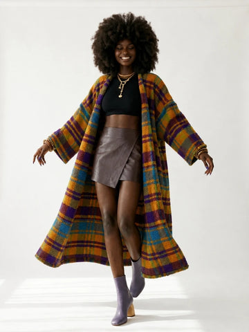 Wild Heart Plaid Oversized Kimono