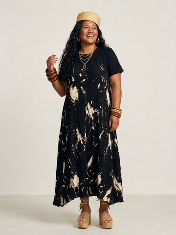 Wanderlust Abstract Floral Maxi Dress