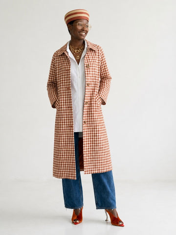Adventurous Plaid Long Trench