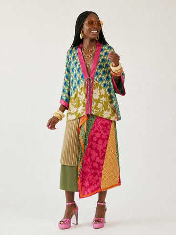 Wild Heart Printed Midi Skirt Set