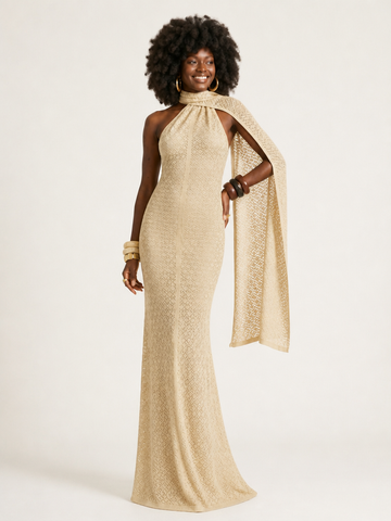 Fierce Patterned Sheer Maxi Dress