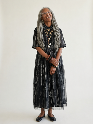 Daring Patchwork Mesh Maxi Dress