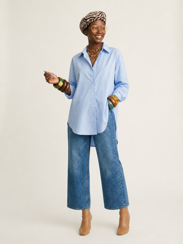 Grounded Ribbed Loose Shirt