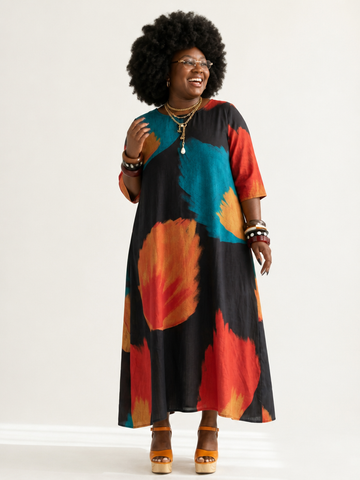 Wild Heart Printed Loose Maxi Dress
