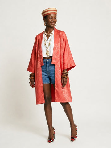 Radiant Printed Long Kimono