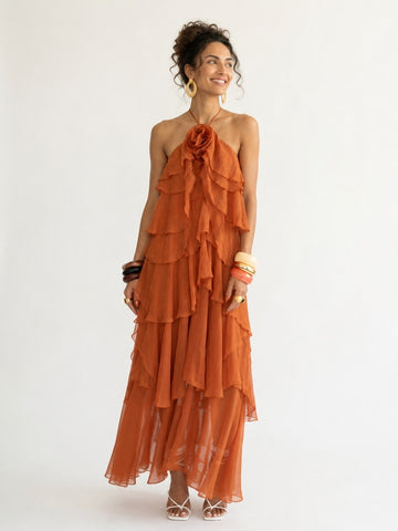 Wanderlust Ruffled Tiered Maxi Dress