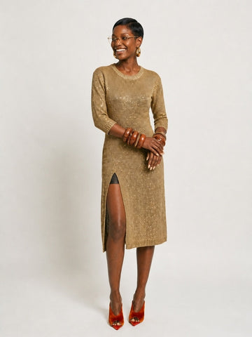 Audacious Sequined Knit Dress