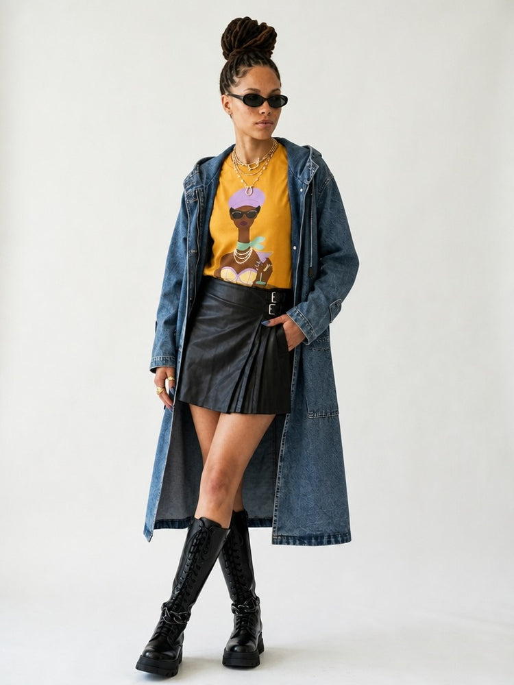 Unstoppable Oversized Hooded Denim Jacket