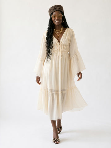 Free Spirit Ruffled Maxi Dress