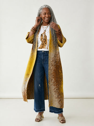 Free Spirit Knitted Distressed Kaftan