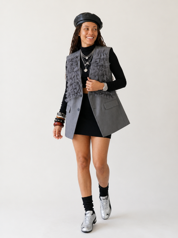 Audacious Mesh Patchwork Vest