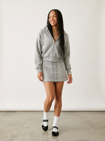 Vibrant Sequin Hooded Mini Two-Piece Set