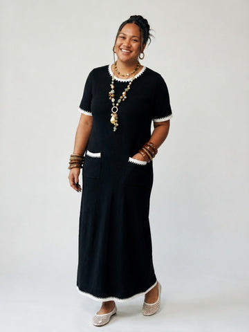 Grounded Knit Loose Maxi Dress