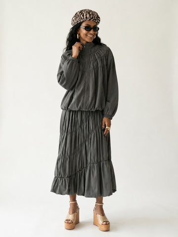 Ethereal Tiered Maxi Two-Piece Set