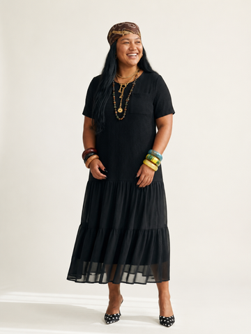 Liberated Patchwork Flowy Maxi Dress