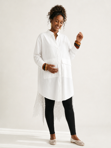Free Spirit Lace Asymmetrical Blouse