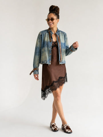 Adventurous Gradient Denim Jacket