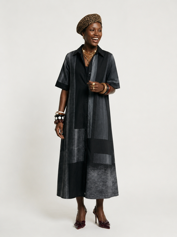 Unique Printed Loose Maxi Dress