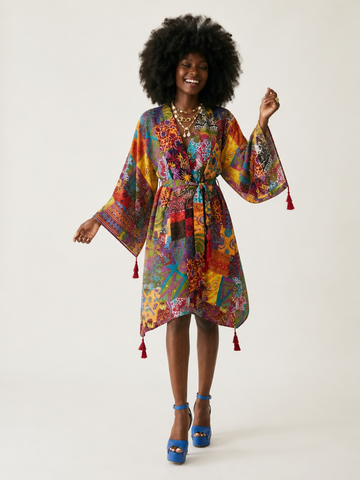 Wanderlust Bohemian Patchwork Kaftan