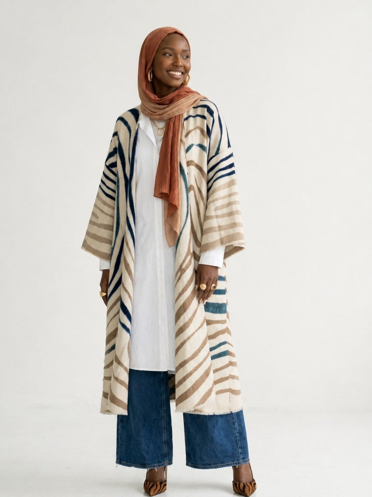 Wild Heart Geometric Print Kimono