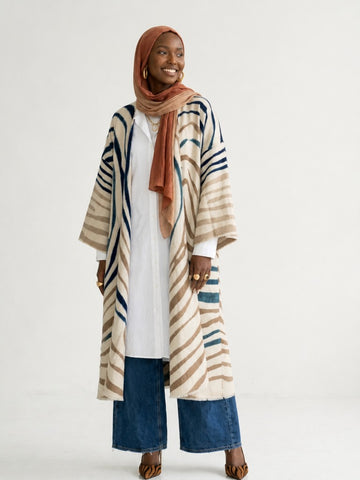 Wild Heart Geometric Print Kimono