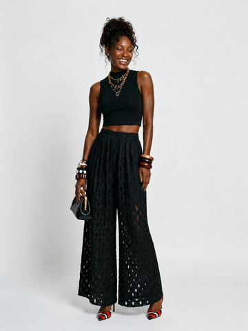 Audacious Hollow Out Wide Leg Pants