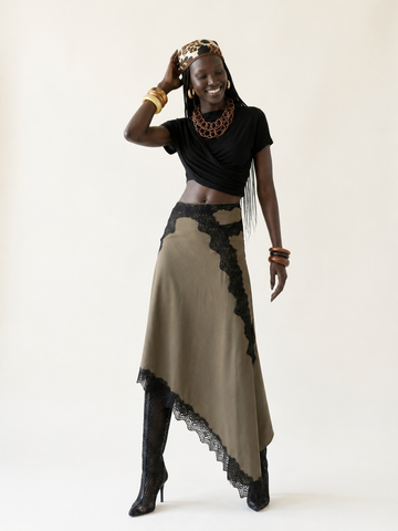 Sovereign Lace Trim Maxi Dress