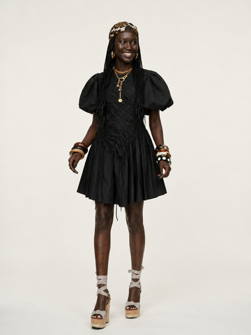 Vibrant Ruffled Asymmetrical Mini Dress