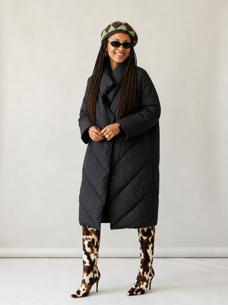 Unstoppable Black Oversized Puffer Coat