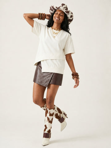 Liberated Asymmetrical Cotton T-shirt