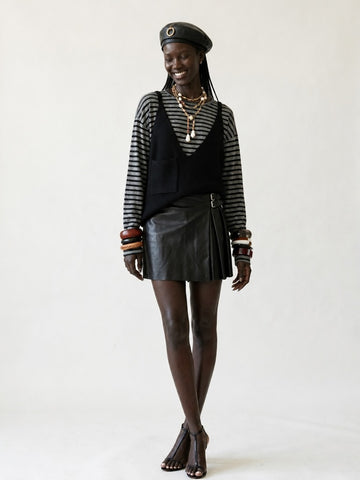 Grounded Knitted V-Neck Vest