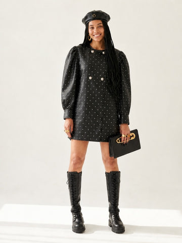 Audacious Dot PU Leather Jacket