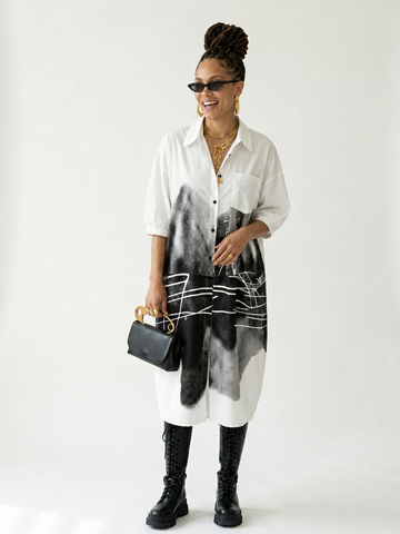 Limitless Printed Loose Shirt Dress