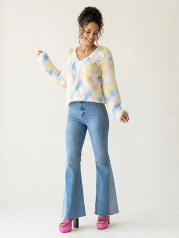 Vibrant Floral Embroidered Pullover