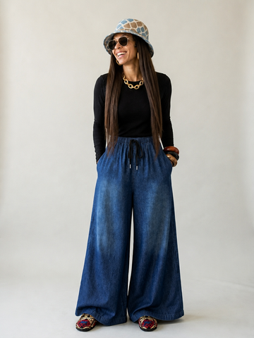 Wild Heart Denim Wide Leg Pants