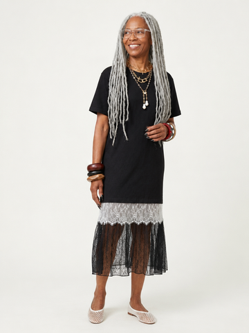 Boundless Lace Panel Maxi Dress