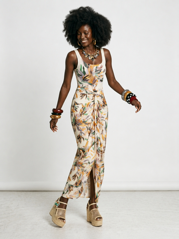 Wanderlust Printed Asymmetric Bikini Set