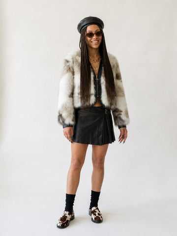 Fierce Faux Fur Cropped Jacket