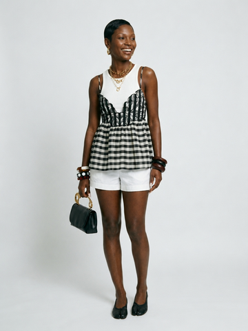 Worthy Striped Plaid Camisole