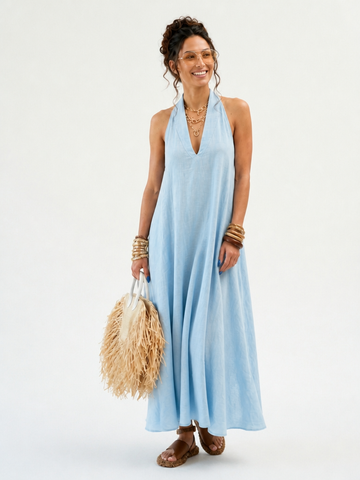 Wanderlust Flowy Halter Maxi Dress