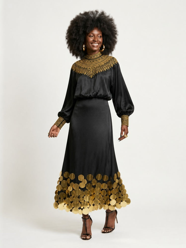 Divine Sequin Embroidered Two-Piece Set