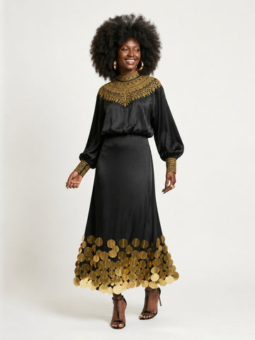 Divine Sequin Embroidered Two-Piece Set