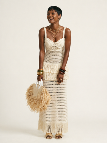 Wild Heart Crochet Fringe Maxi Dress