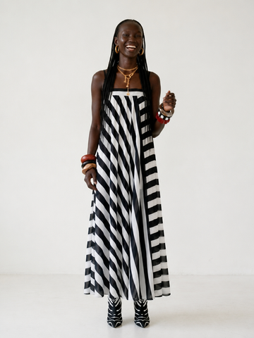 Sovereign Striped Slip Maxi Dress