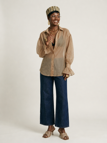 Sovereign Sheer Puff Sleeve Blouse