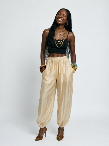 Radiant Loose Silk Trousers