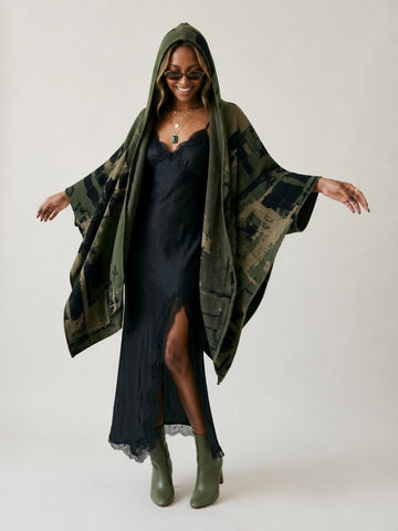 Fearless Printed Hooded Kaftan