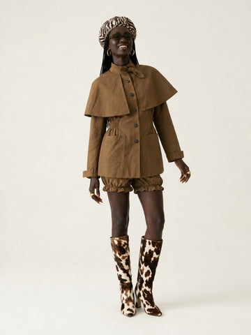 Grounded Cape Trench Coat