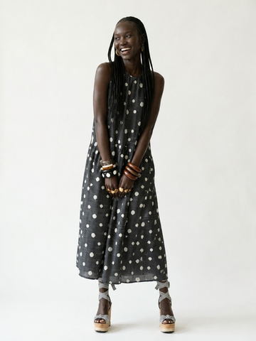 Liberated Dot Embroidered Maxi Dress
